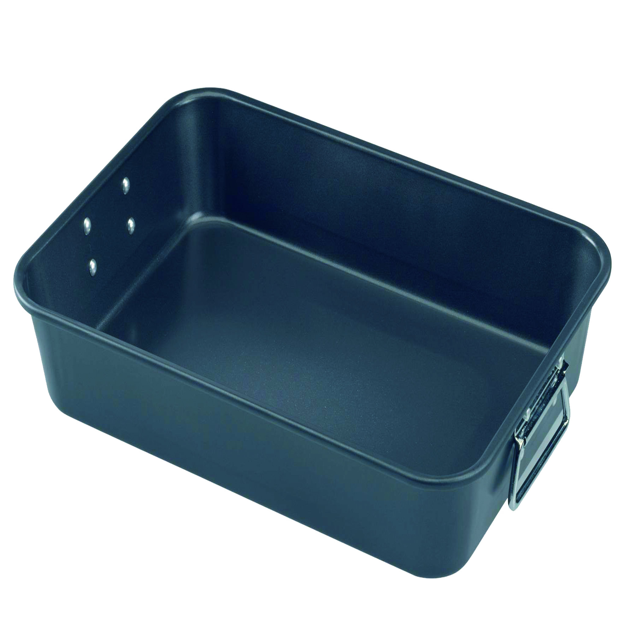 BAUMALU Plat à four en acier revêtu 30 x 22 cm avec poignées rabattables