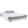 Voir la diapositive 1 : HomeStyle4U Lit rembourré avec matelas 140x200 Sommier à lattes