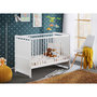 Voir la diapositive 2 : Paris Prix Lit Bébé & Matelas  Tymek  124cm Blanc