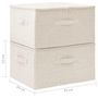 Voir la diapositive 6 : VIDAXL Boîtes de rangement 2 pcs Tissu 43x34x23 cm Creme
