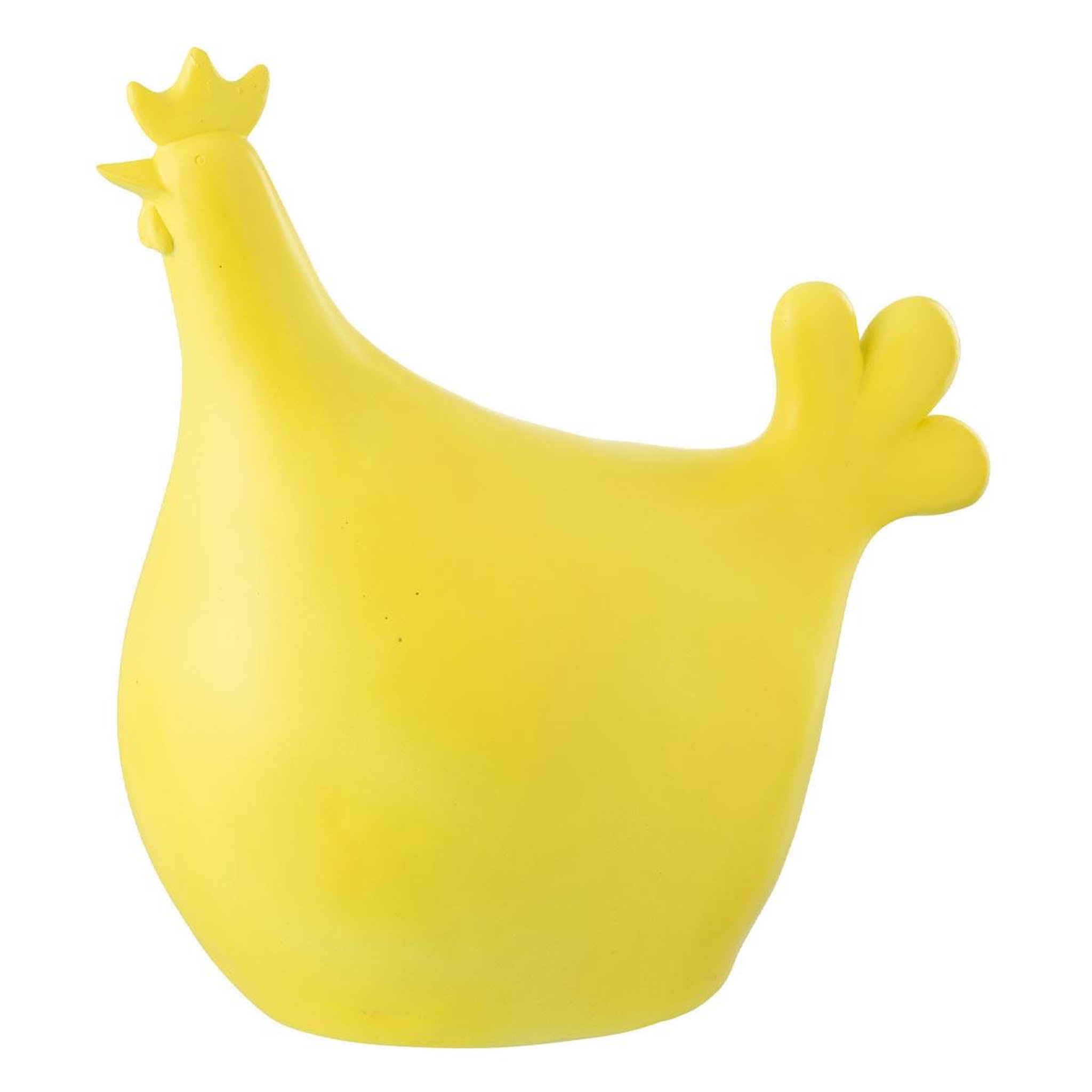J-LINE Statuette coq extérieur  alfredo  35cm jaune