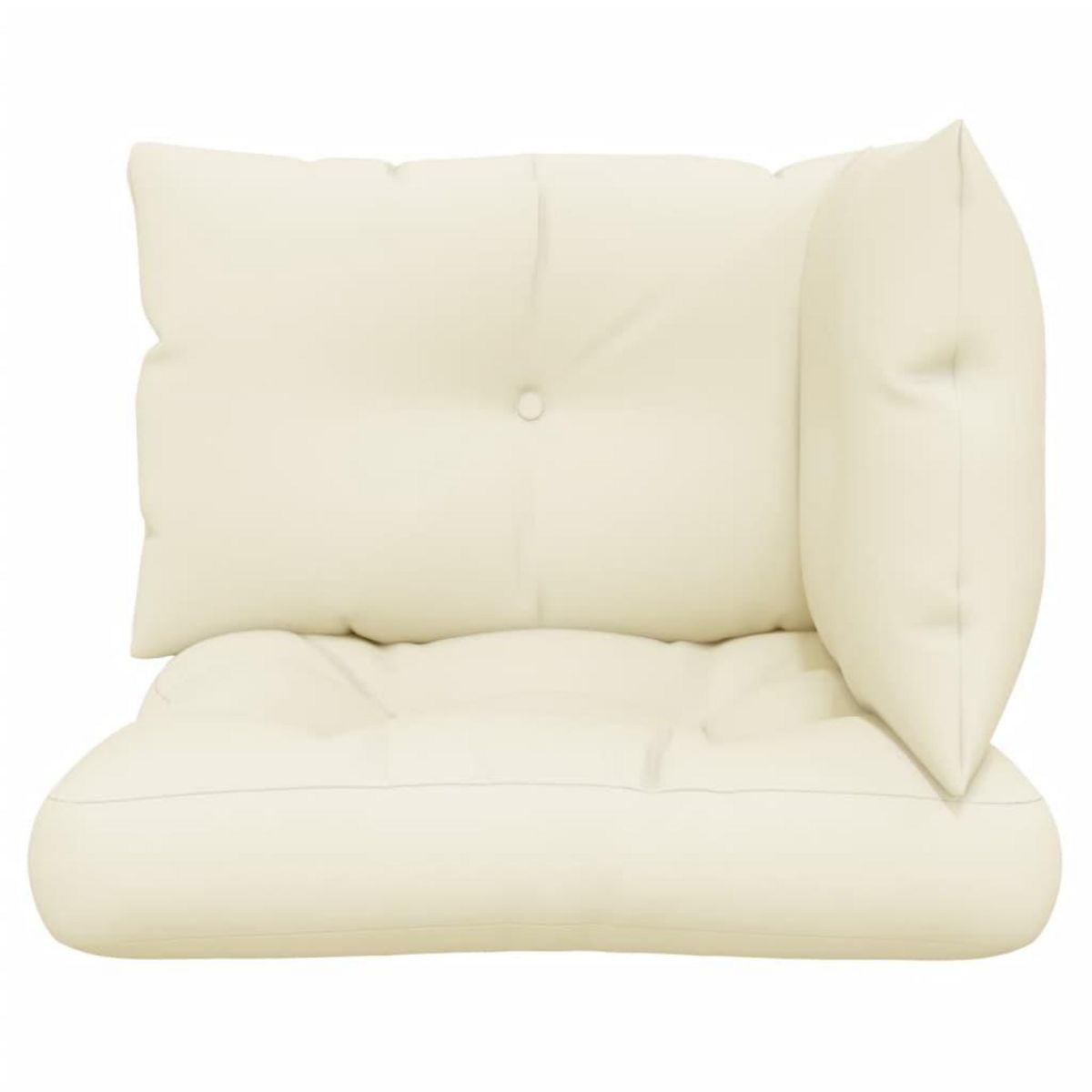 VIDAXL Coussins de palette lot de 3 creme tissu