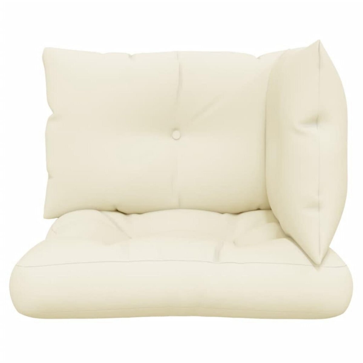 VIDAXL Coussins de palette lot de 3 creme tissu