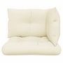 Voir la diapositive 4 : VIDAXL Coussins de palette lot de 3 creme tissu