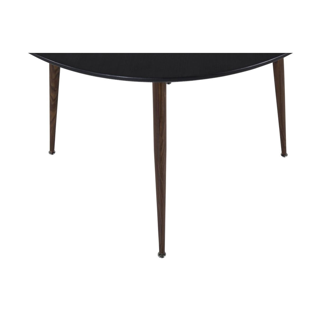 Paris Prix Table à Manger Ronde  Plaza  100cm Noir & Marron
