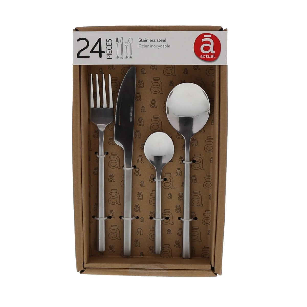 ACTUEL Ménagère 24 pièces inox HANNA