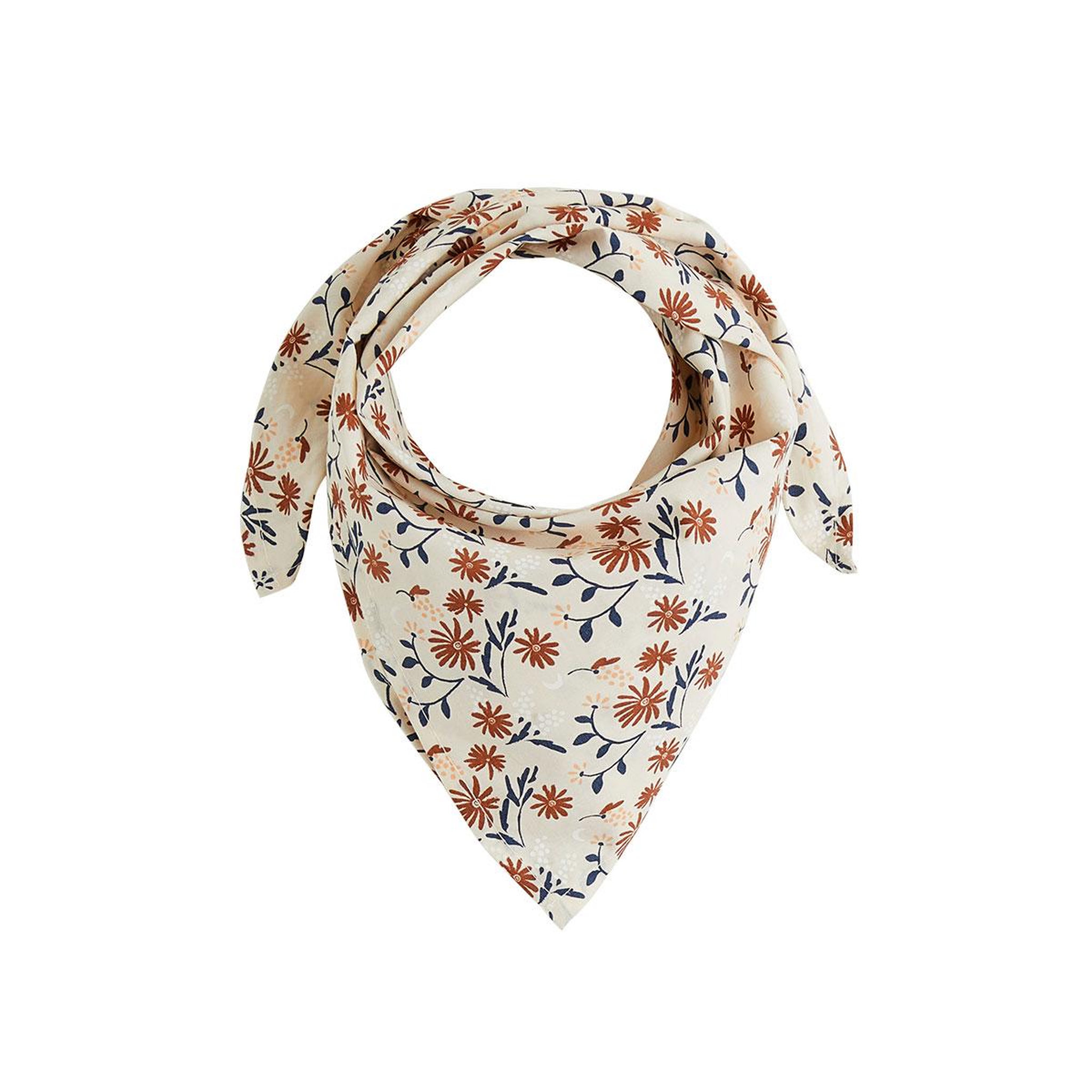 PETIT BEGUIN Foulard en popeline ollie. Coloris disponibles : Beige