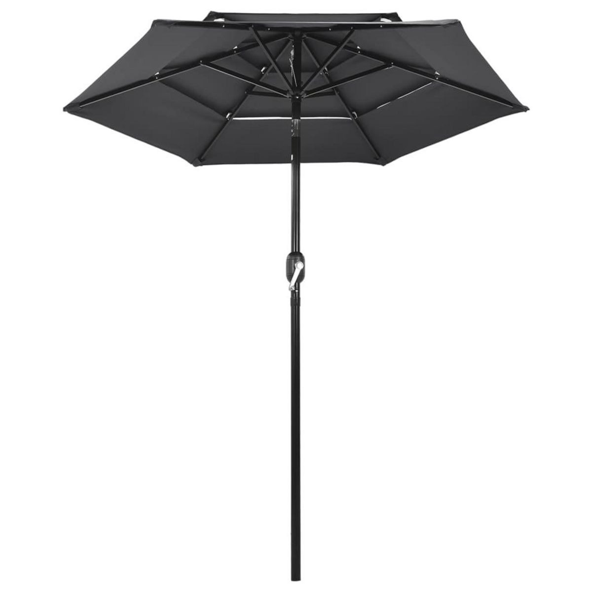 VIDAXL Parasol de jardin a 3 niveaux avec mat en aluminium anthracite
