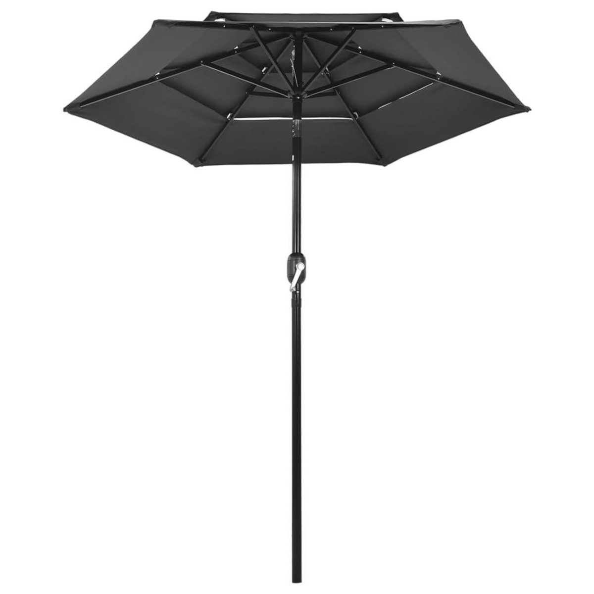 VIDAXL Parasol de jardin a 3 niveaux avec mat en aluminium anthracite