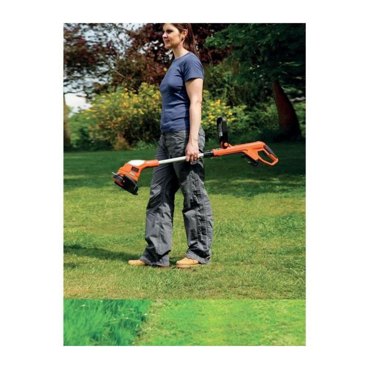 Black et Decker BLACK+DECKER Coupe-Bordure 23 cm 18 V 2 Ah - GLC1823L20-QW - Tete Pivotante 180°