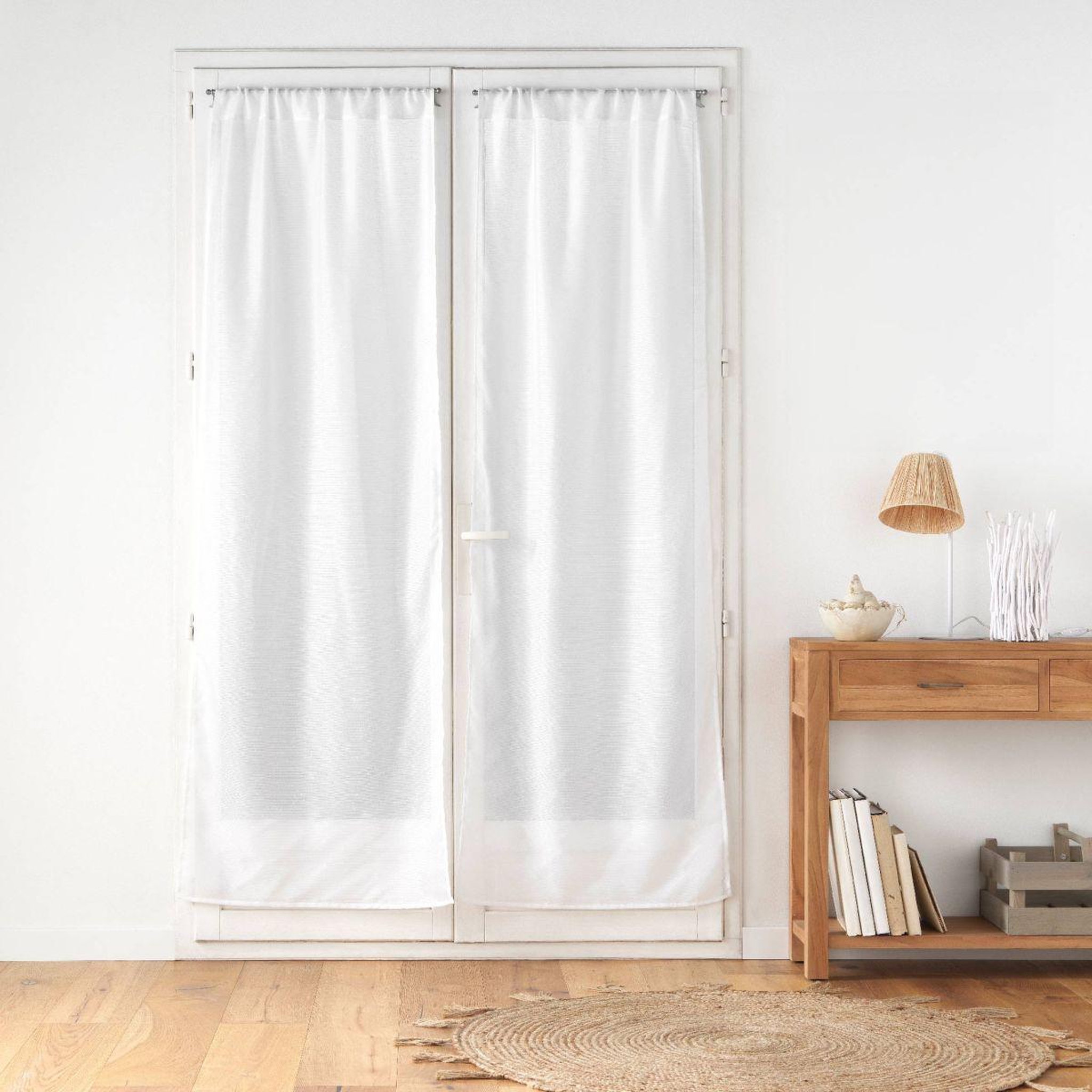 Voir la diapositive 4 : Douceur d'Intérieur Paire de voilages passe-tringle  dandy  70x200cm blanc
