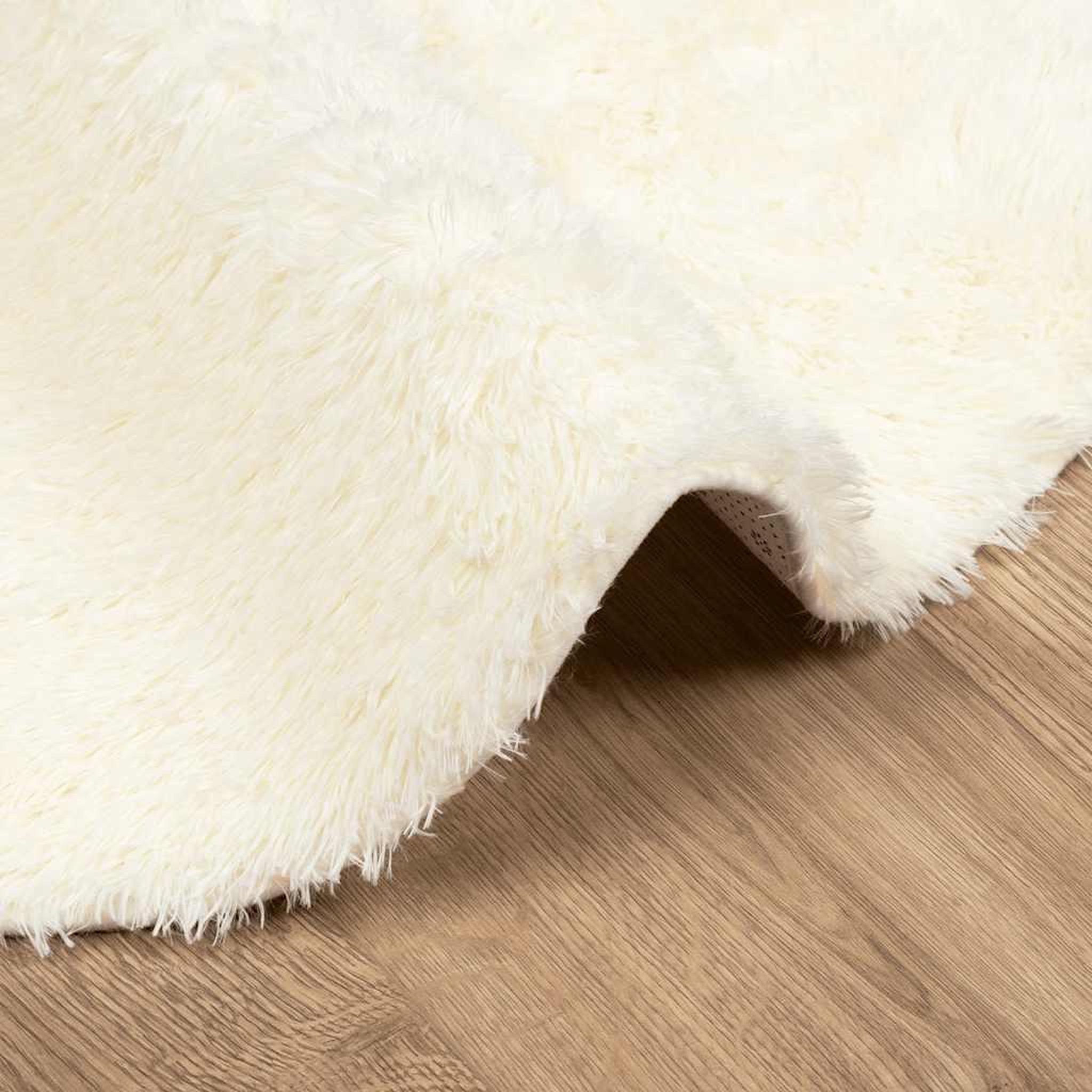 Voir la diapositive 5 : VIDAXL Tapis shaggy a poils longs NAVARRA creme 240x240 cm polyester