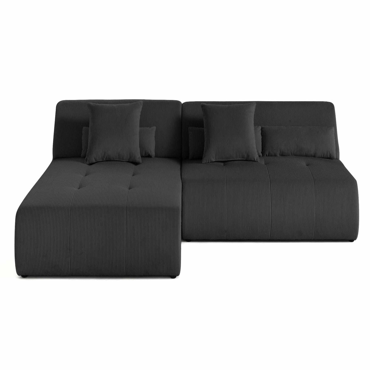 LISA DESIGN Onyx - canapé modulable d'angle réversible 4 places - en velours côtelé