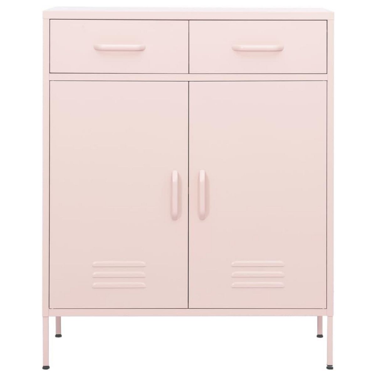 VIDAXL Armoire de rangement Rose 80x35x101,5 cm Acier