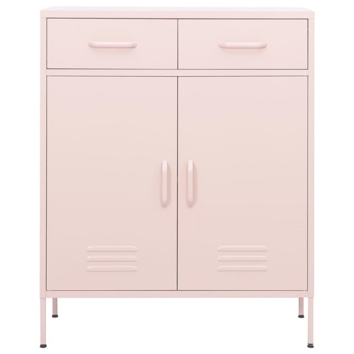 VIDAXL Armoire de rangement Rose 80x35x101,5 cm Acier