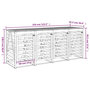 Voir la diapositive 6 : VIDAXL Abri de poubelles quadruple sur roulettes bois massif pin