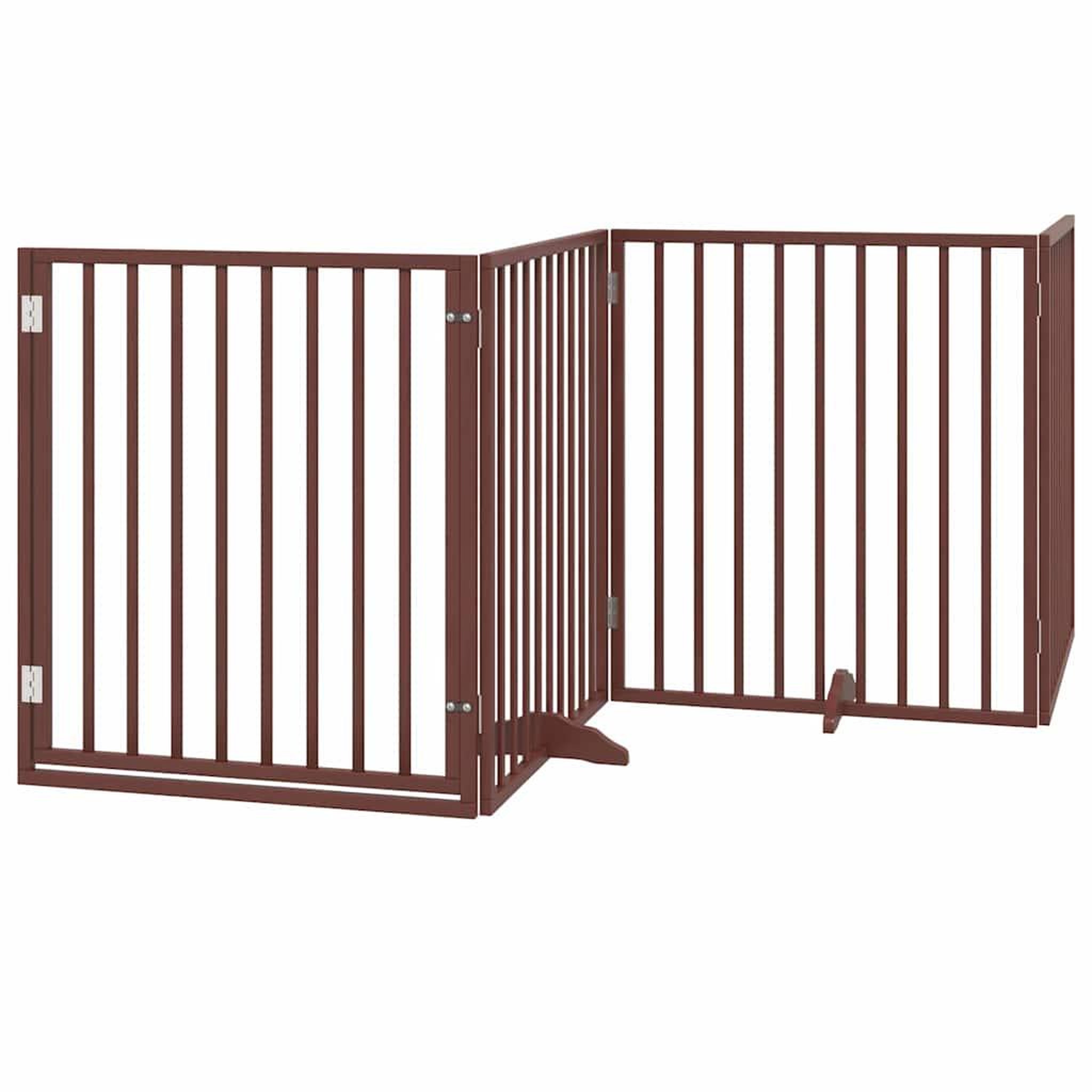Voir la diapositive 3 : VIDAXL Barriere pour chien avec porte pliable 6 panneaux bois peuplier