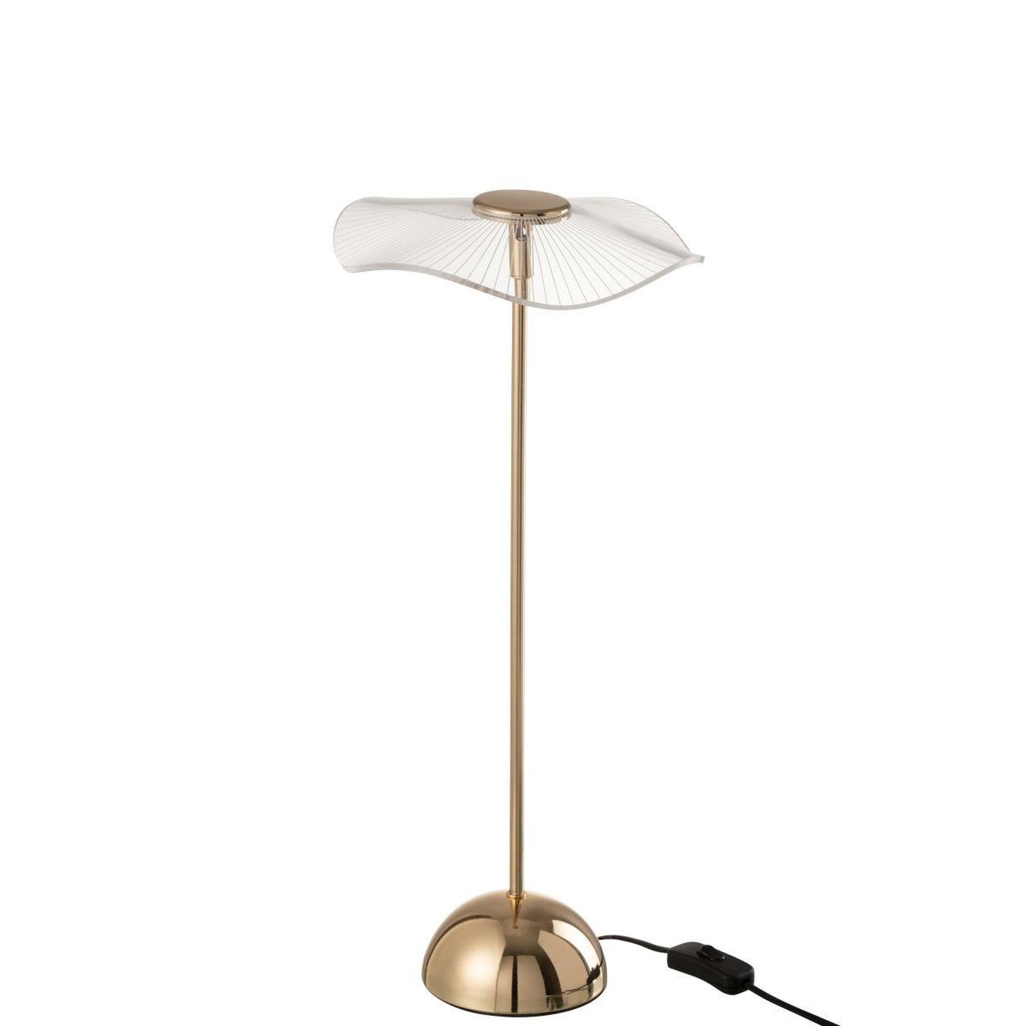 Voir la diapositive 2 : J-LINE Lampe à poser fleur à led en métal  lela  50cm or