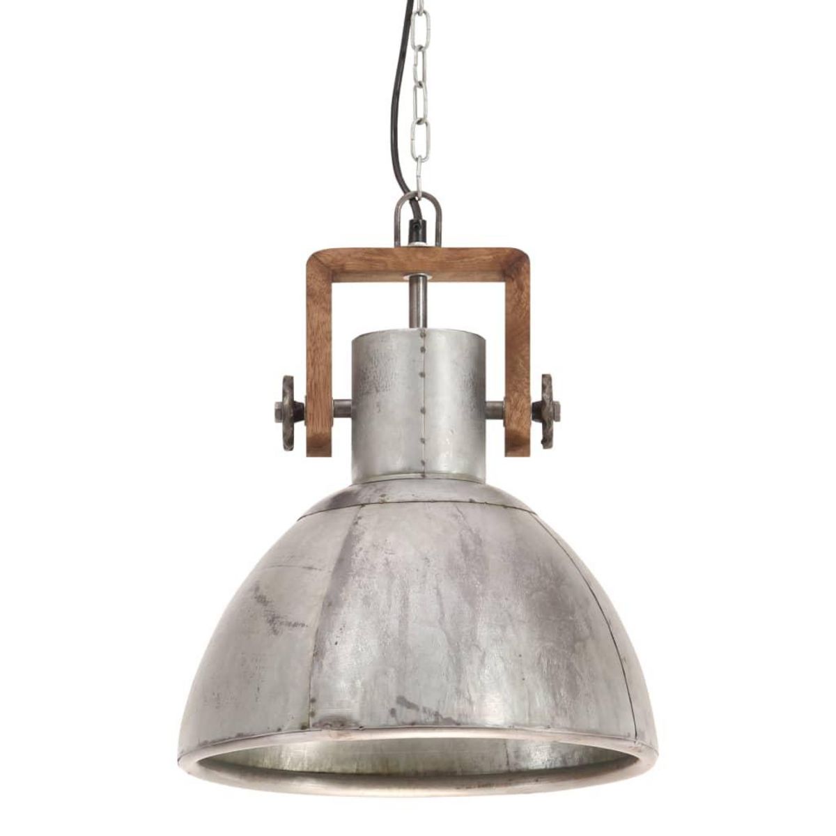 VIDAXL Lampe suspendue industrielle 25 W Argente Rond 30 cm E27