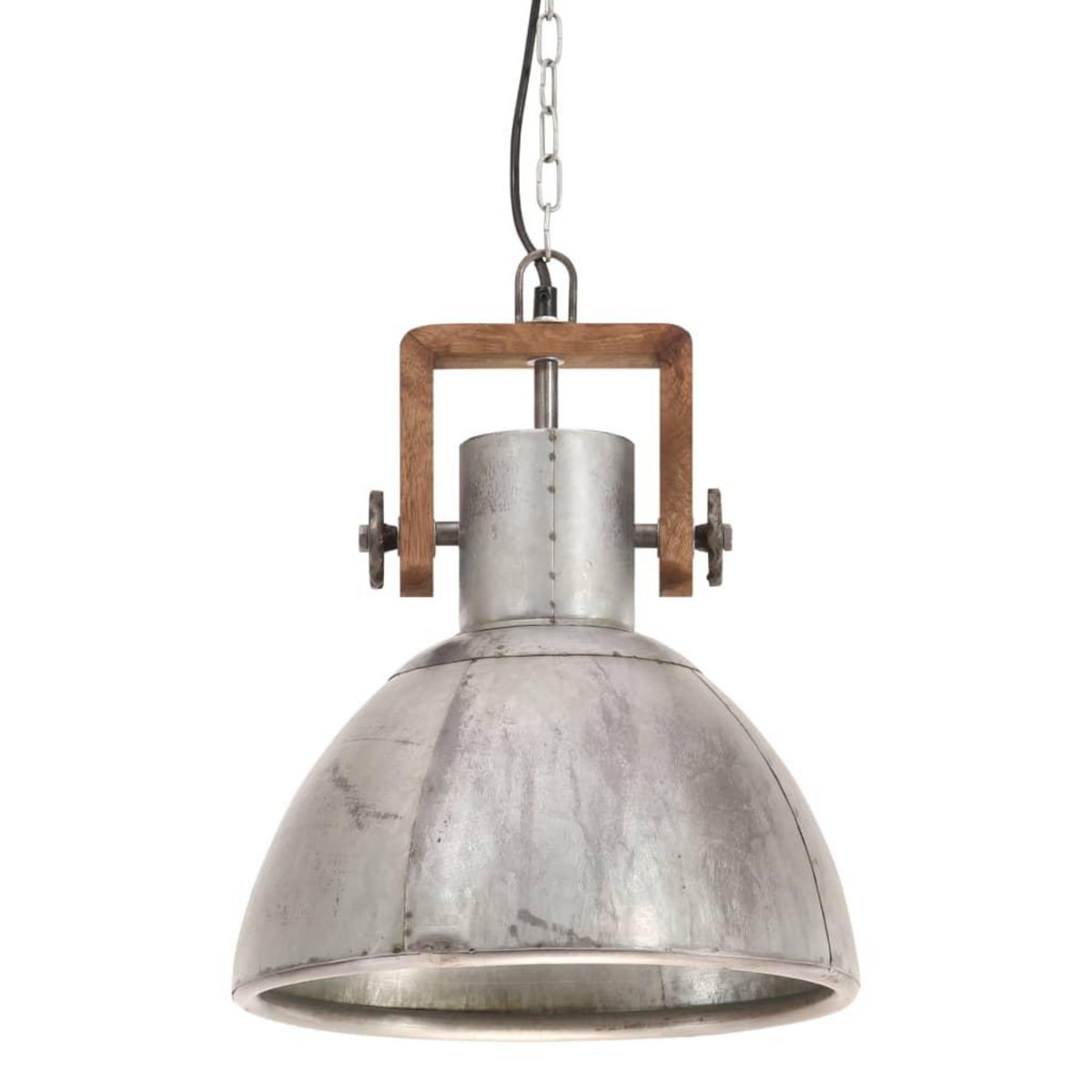 VIDAXL Lampe suspendue industrielle 25 W Argente Rond 30 cm E27