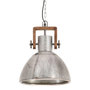Voir la diapositive 5 : VIDAXL Lampe suspendue industrielle 25 W Argente Rond 30 cm E27