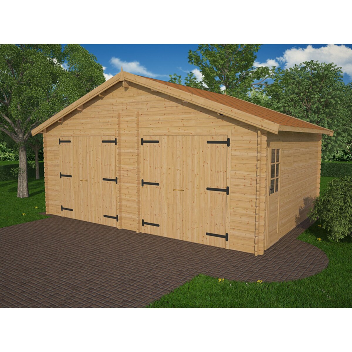 Garage double bois Cuttaburra / 34,82 m²