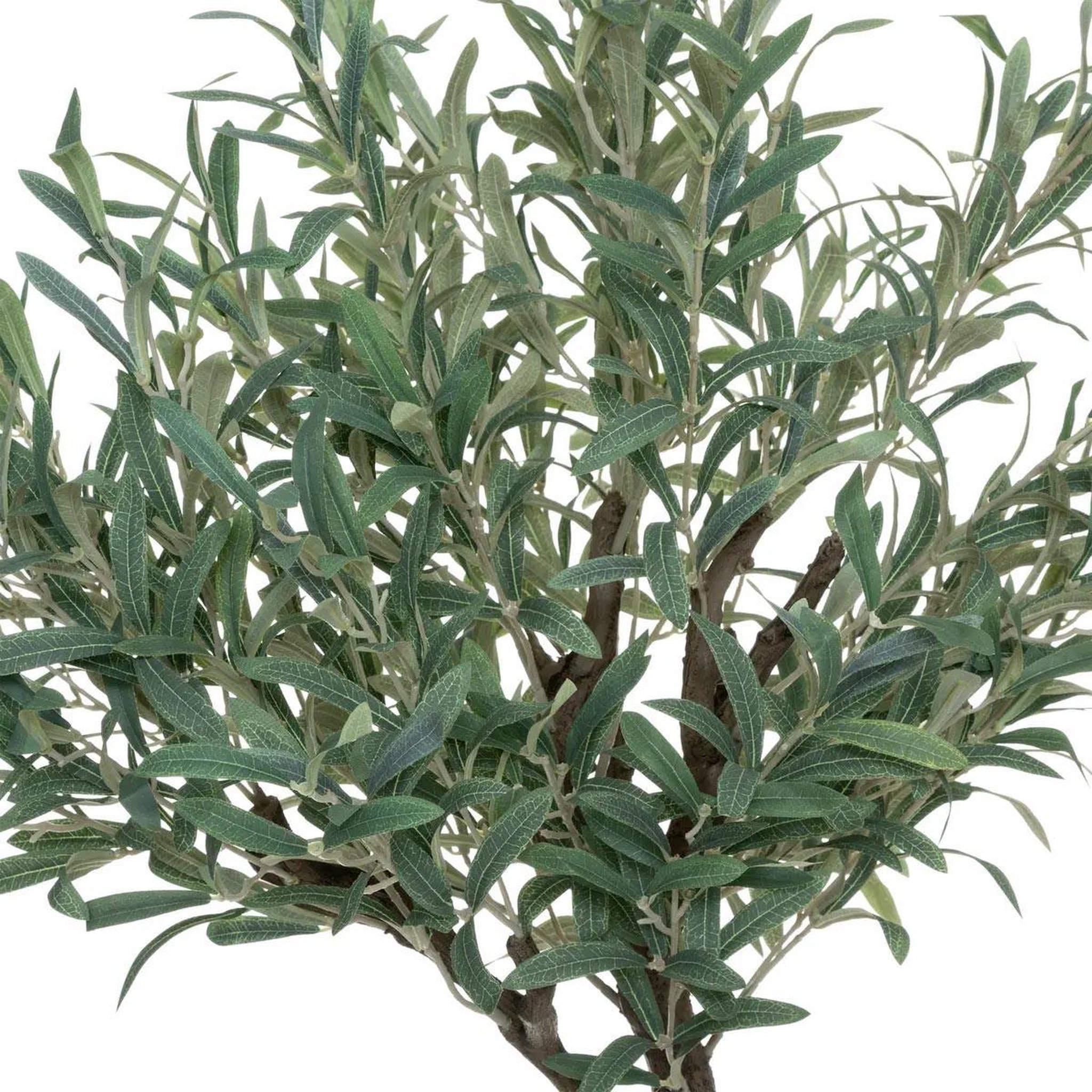 Voir la diapositive 2 : ATMOSPHERA Plante artificielle en pot  olivier  140cm vert & noir