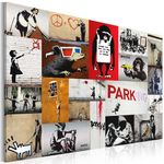 Paris Prix Tableau Imprimé  Banksy - Collage. Coloris disponibles : Multicolore