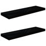 Voir la diapositive 2 : VIDAXL Etagere murale flottante 2 pcs Noir brillant 80x23,5x3,8 cm MDF