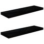 Voir la diapositive 2 : VIDAXL Etagere murale flottante 2 pcs Noir brillant 80x23,5x3,8 cm MDF