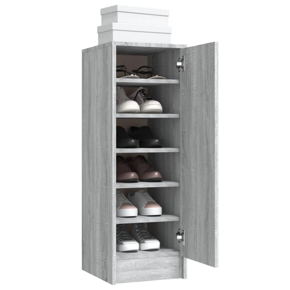 VIDAXL Meuble a chaussures Sonoma gris 32x35x92 cm Bois d'ingenierie