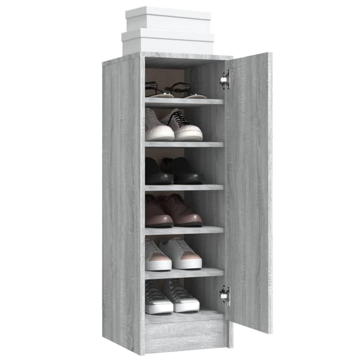 VIDAXL Meuble a chaussures Sonoma gris 32x35x92 cm Bois d'ingenierie