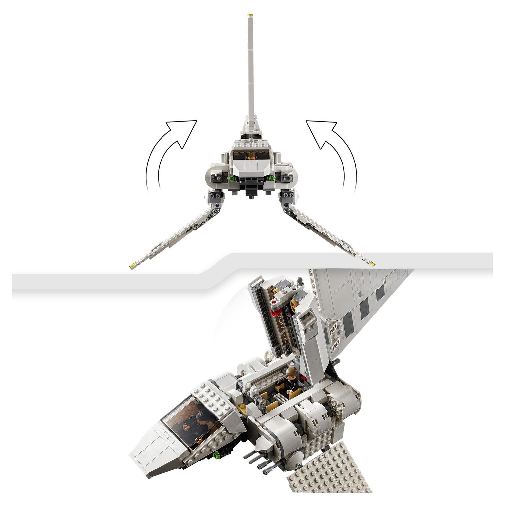 Voir la diapositive 4 : LEGO Star Wars 75302 La Navette Impériale, Jouet, Minifigurines Luke Skywalker, Dark Vador