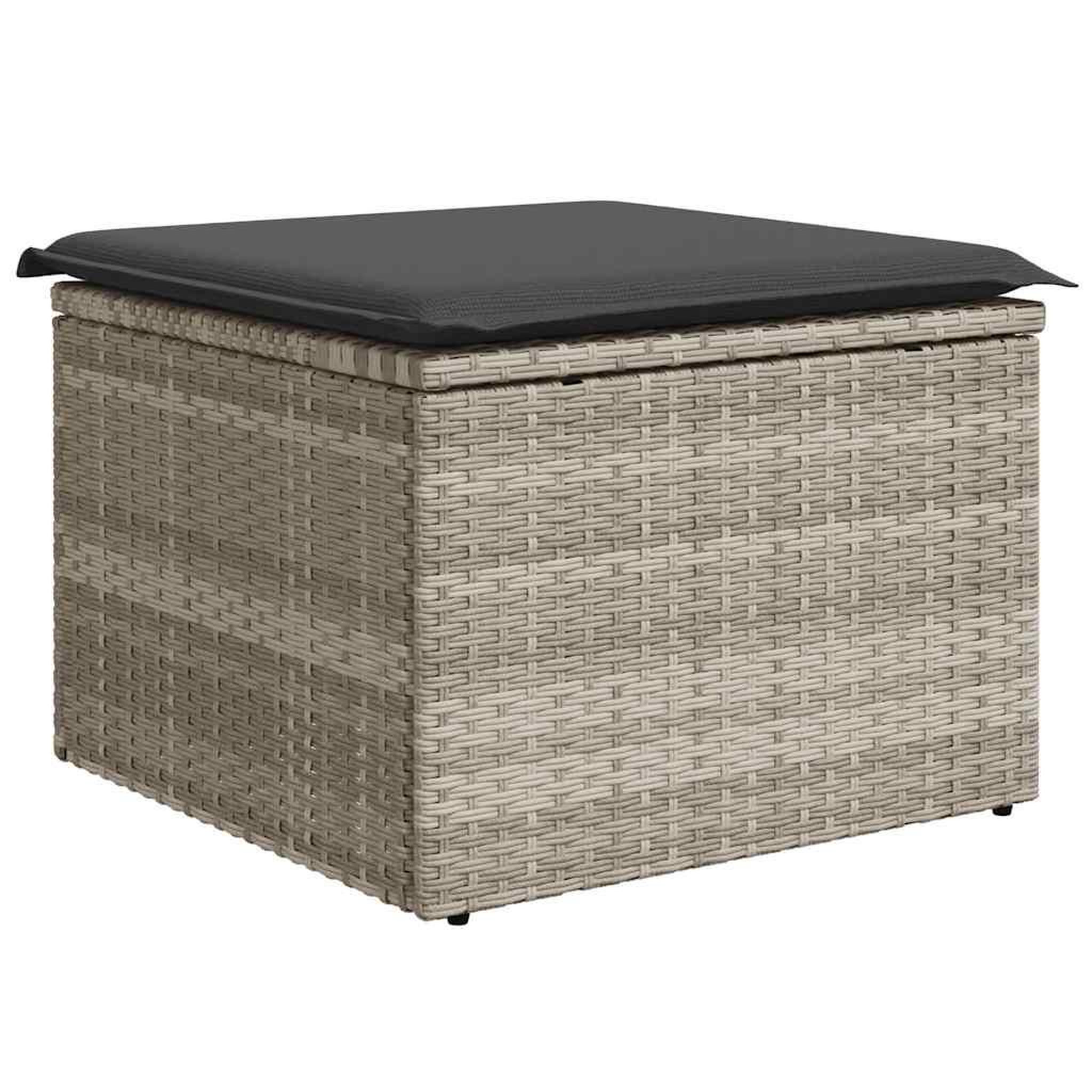 Voir la diapositive 5 : VIDAXL Salon de jardin 9 pcs avec coussins gris clair resine tressee