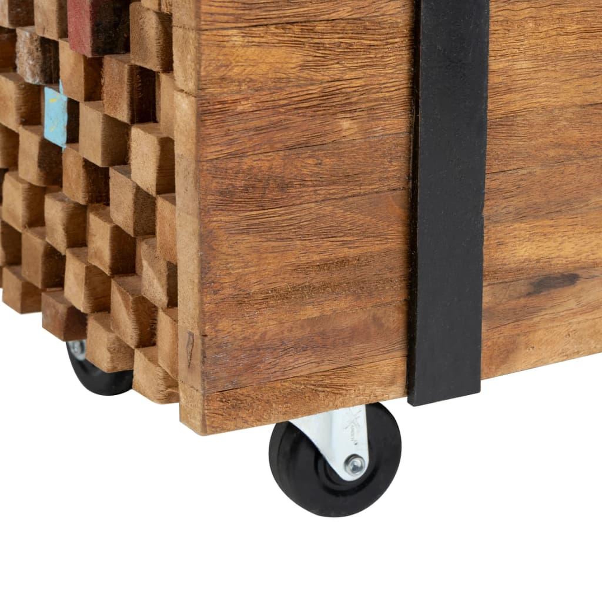 Voir la diapositive 5 : VIDAXL Meuble tv 110x30x32,5 cm bois de teck massif