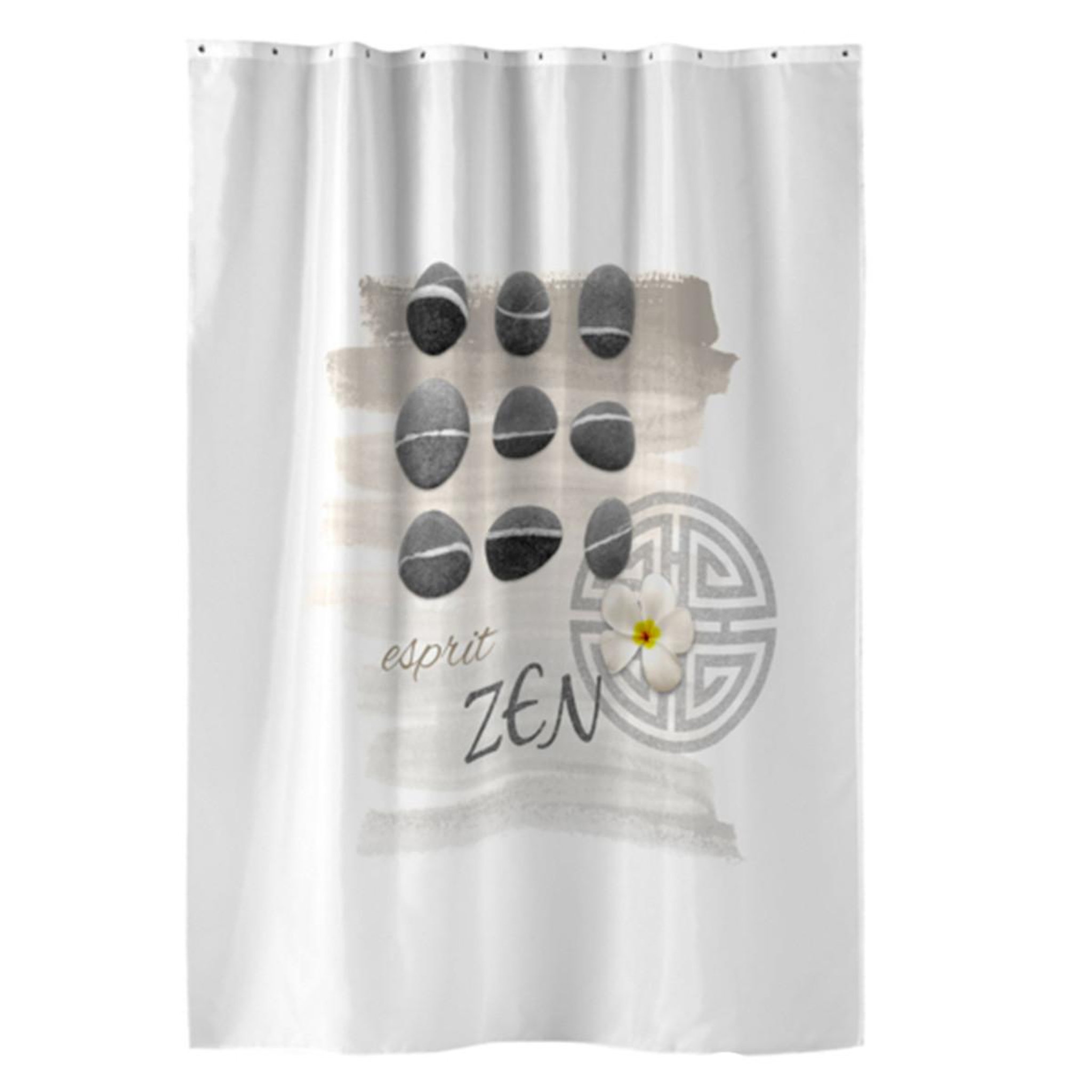 Douceur d'Intérieur Rideau de douche  zenitude  180x200cm blanc