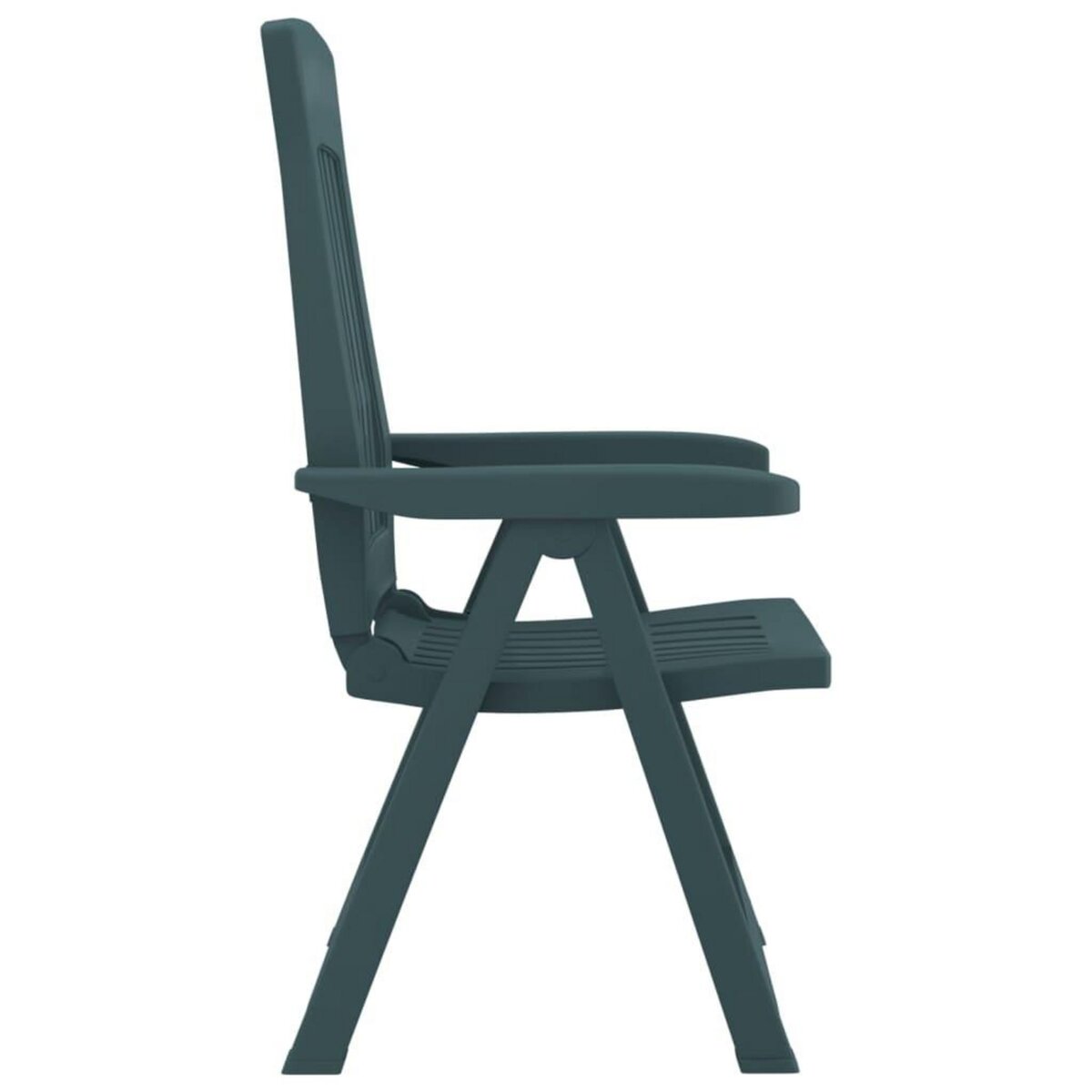 VIDAXL Chaises inclinables de jardin lot de 2 vert PP
