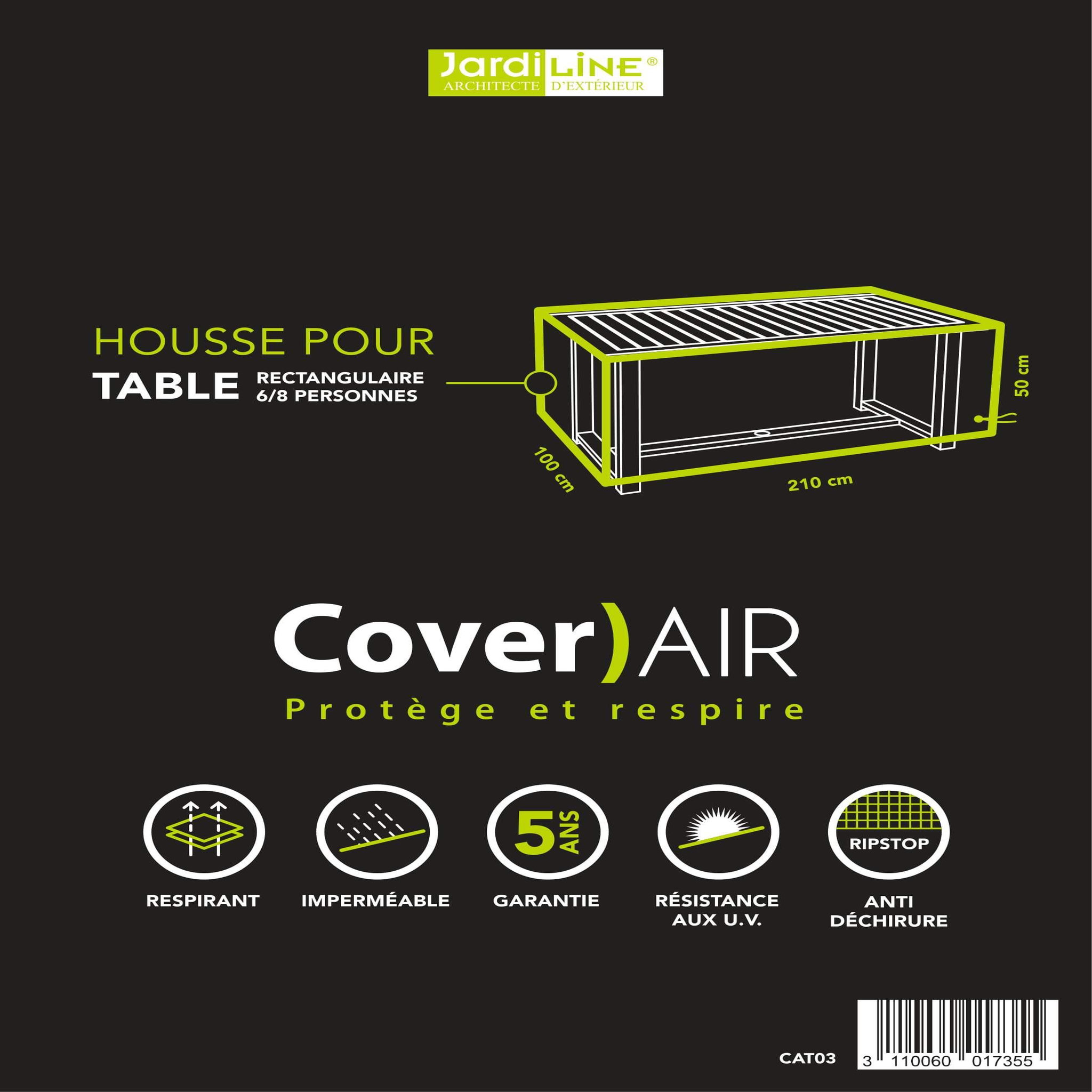 Voir la diapositive 4 : Jardiline Housse cover air table rect 6/8