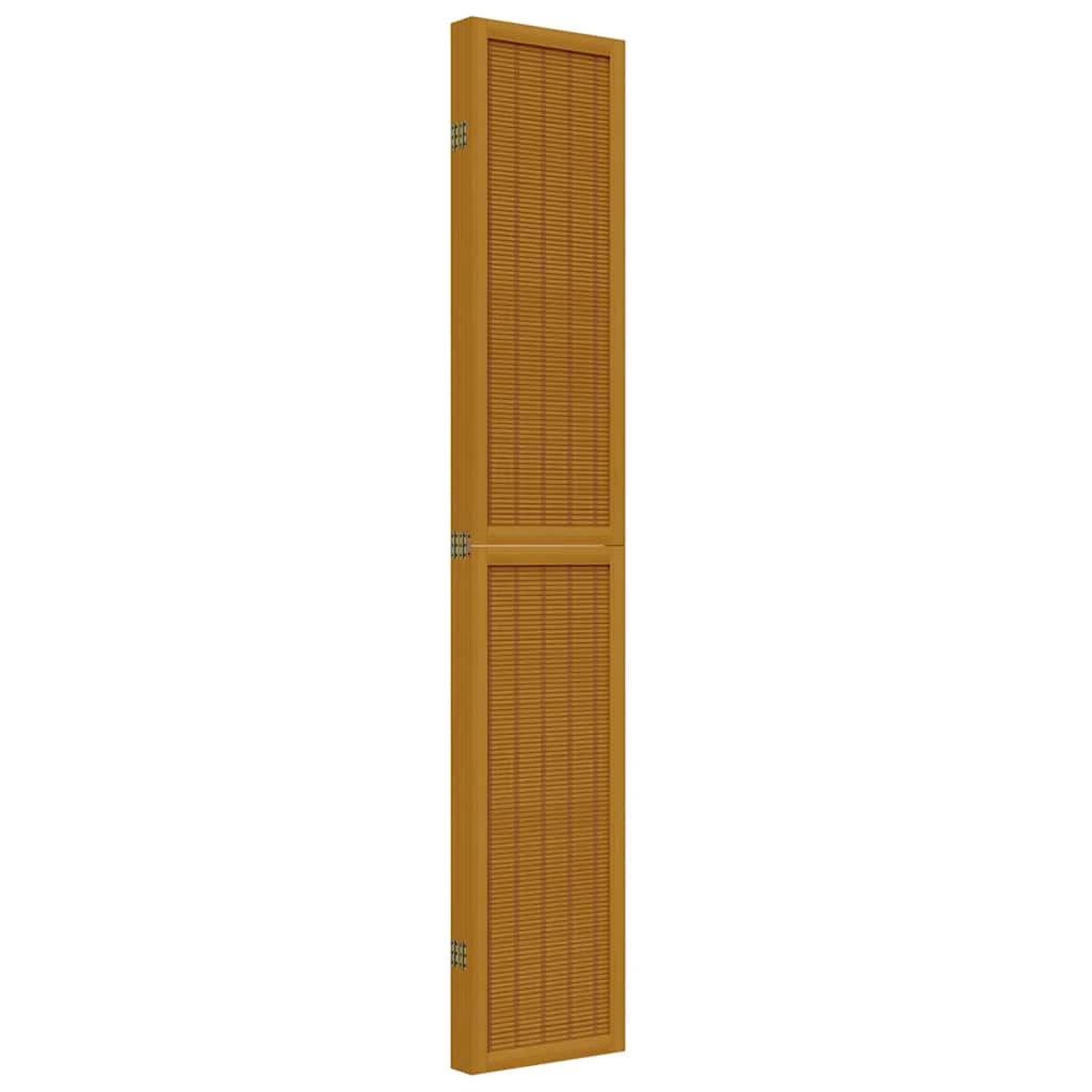 Voir la diapositive 5 : VIDAXL Cloison de separation 5 panneaux marron bois paulownia massif