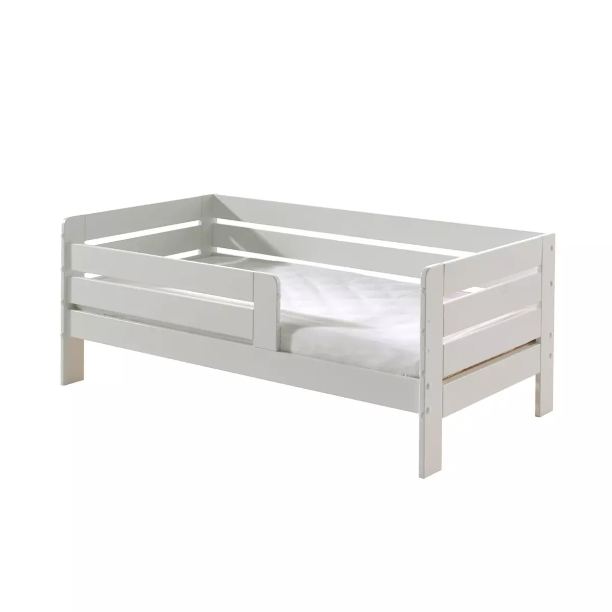 Vipack Lit 70x140 sommier inclus Ted - Blanc
