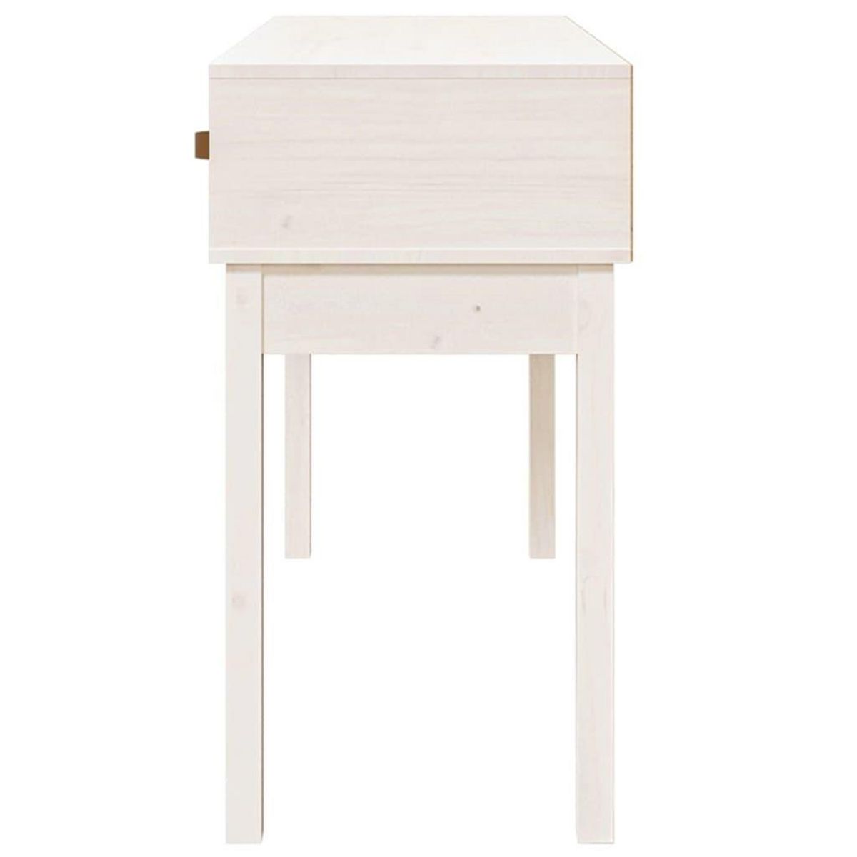 VIDAXL Table console Blanc 114x40x75 cm Bois massif de pin