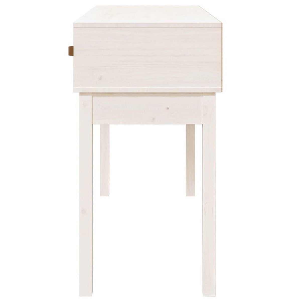 VIDAXL Table console Blanc 114x40x75 cm Bois massif de pin