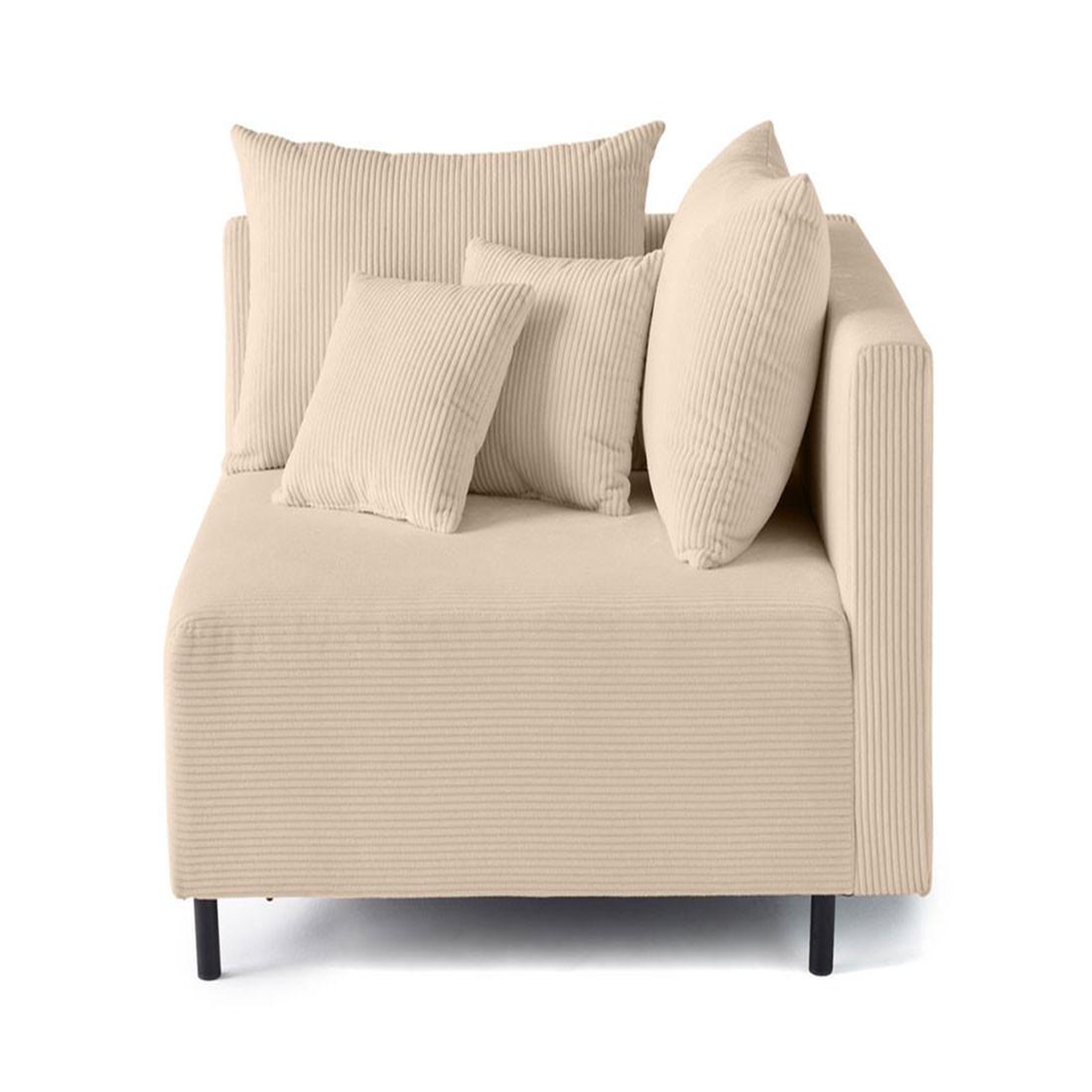 Voir la diapositive 1 : LISA DESIGN Edinburg - module d'assise d'angle droit - en velours côtelé