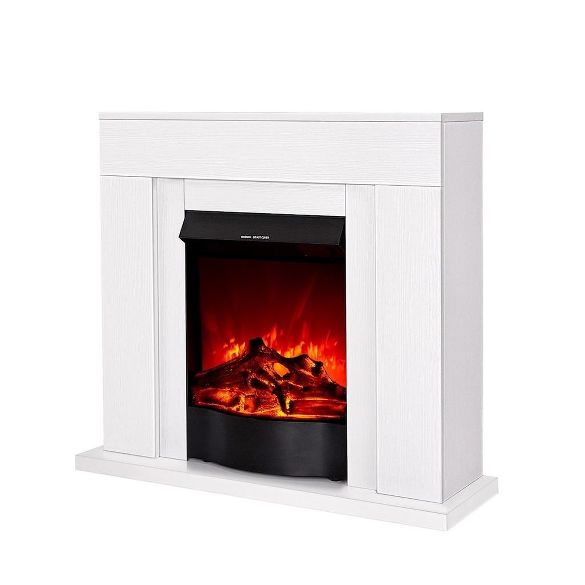 ARTFLAME Cheminée électrique - agnes & corsica blanc wenge - 1500 w - flamme orange + télécommande