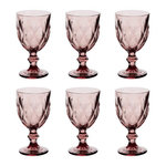 SECRET DE GOURMET Lot de 6 Verres à Vin  Lea  23cl Rose