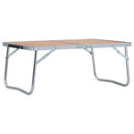 VIDAXL Table pliable de camping Marron Aluminium 60x40 cm