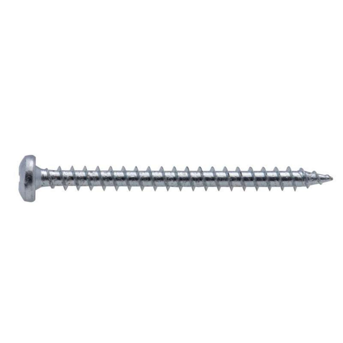  Vis agglo tête ronde PZ zinguée cruciforme Vissal 5x50 mm  lot de 6 vis