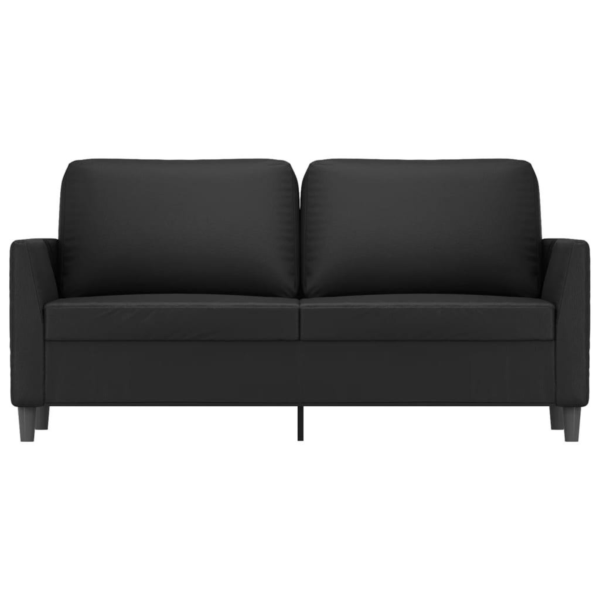 Voir la diapositive 3 : VIDAXL Canape a 2 places Noir 140 cm Similicuir