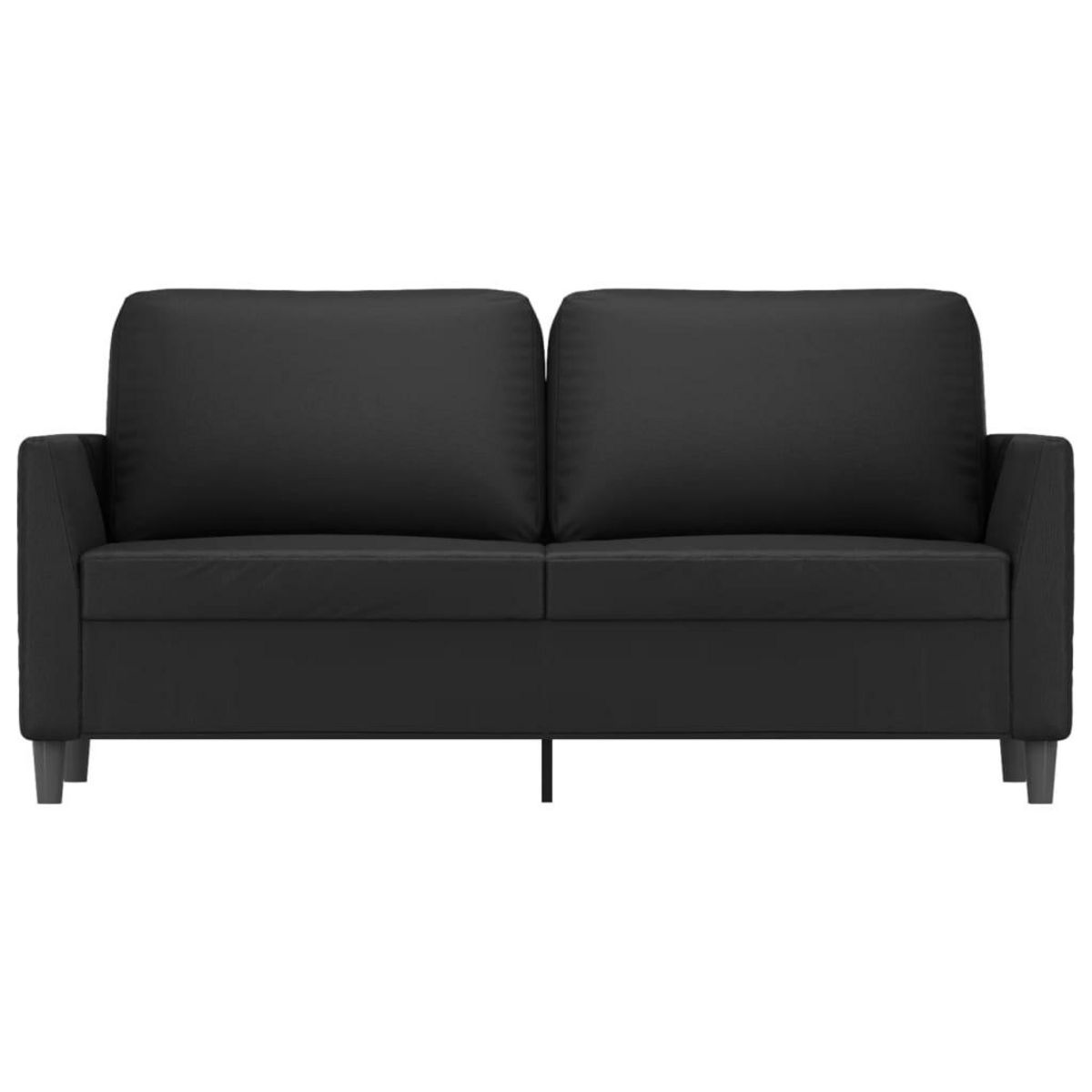 VIDAXL Canape a 2 places Noir 140 cm Similicuir