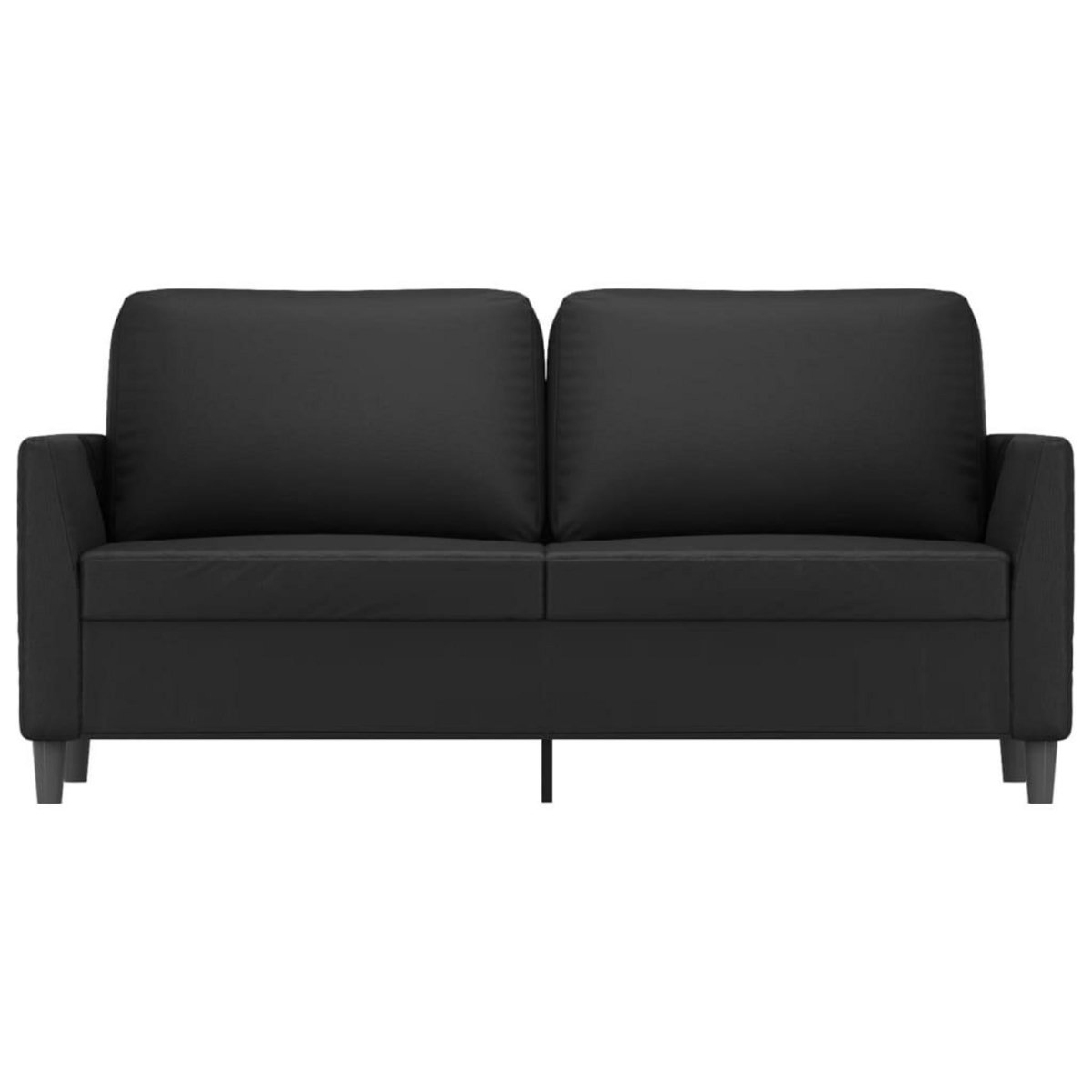 VIDAXL Canape a 2 places Noir 140 cm Similicuir